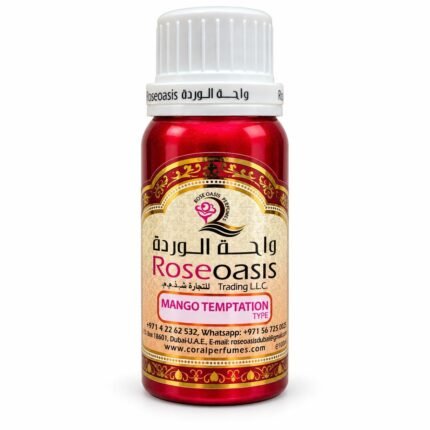 Roseoasis Mango Temptation perfume oil 100g bottle