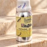 Close-up of Surrati Oud Interlude perfume oil bottle label